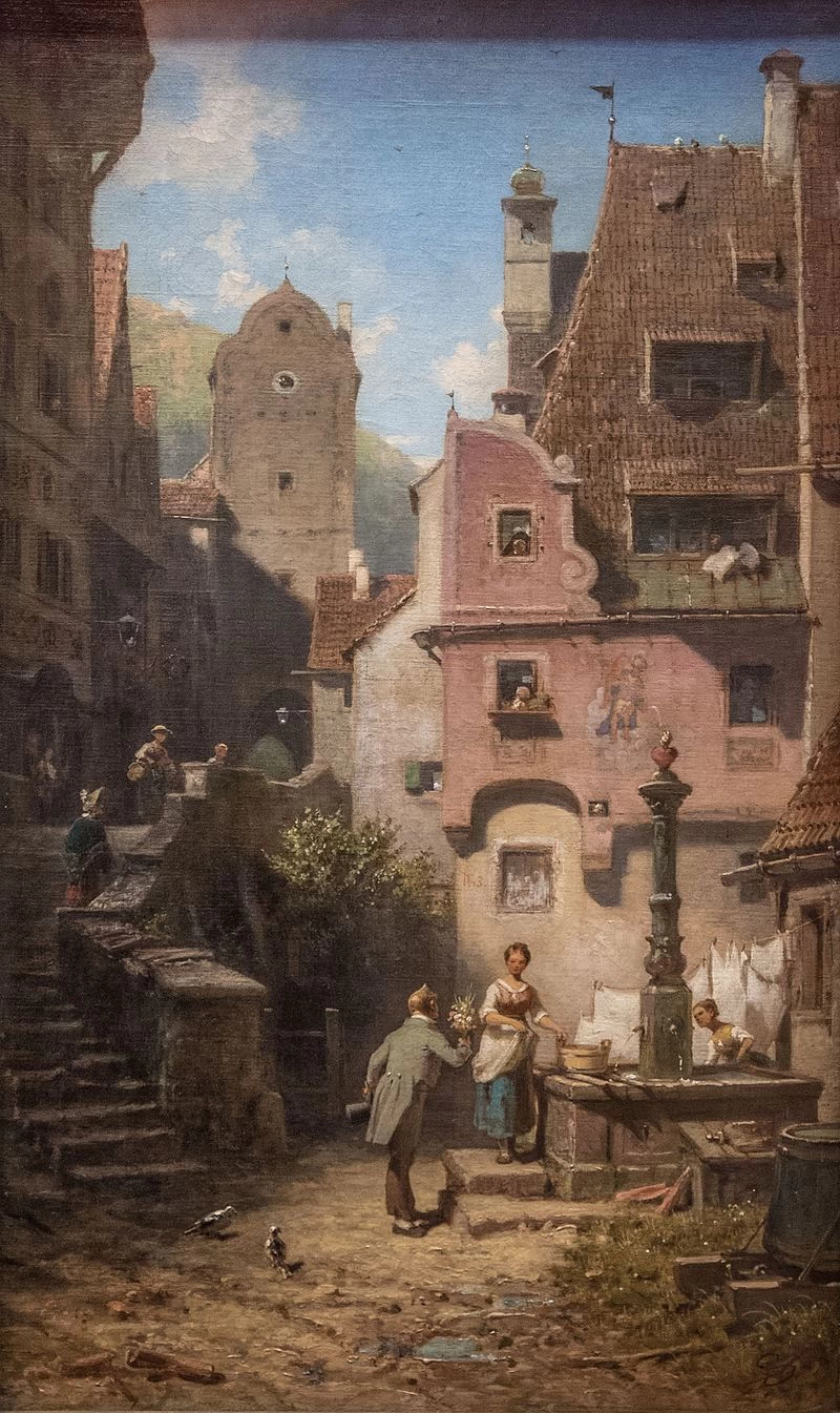 Le congratulazioni hanno consegnato il mazzo di fiori - Schweinfurt, Museum Georg Schäfer 1